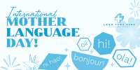 Quirky International Mother Language Day Twitter post Image Preview