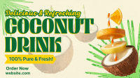 Refreshing Coconut Drink Facebook Event Cover Design