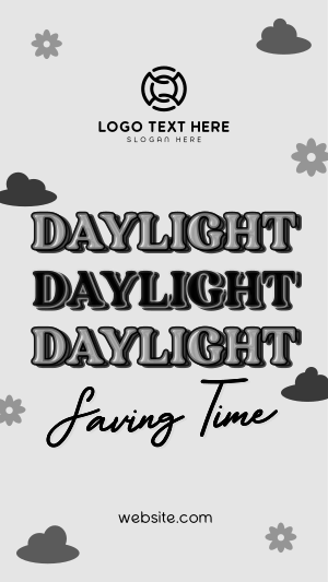 Quirky Daylight Saving Facebook story Image Preview