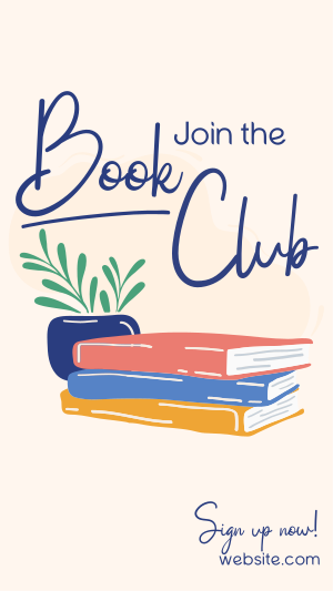 Book Lovers Club Facebook story Image Preview