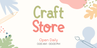 Craft Store Timings Twitter Post Design
