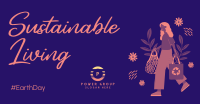 Sustainable Living Facebook Ad Design