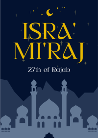 Elegant Isra and Mi'raj Poster Image Preview