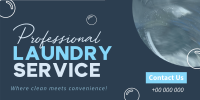 Professional Laundry Service Twitter Post Design