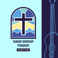 Sunday Worship Program Instagram Post Design