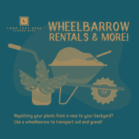 Wheelbarrow Rentals Instagram Post Design
