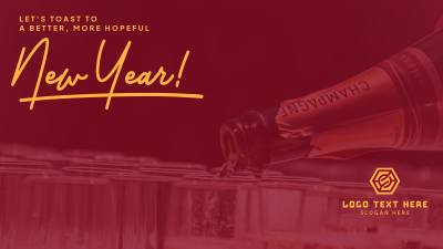 Hopeful New Year Toast Facebook event cover Image Preview