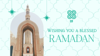 Greeting Ramadan Arch Facebook Event Cover Design
