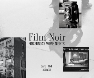 Film Noir Movie Night Facebook post