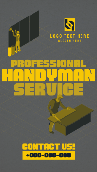 Isometric Handyman Services TikTok Video Design