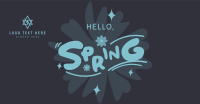 Playful Hello Spring Facebook Ad Design