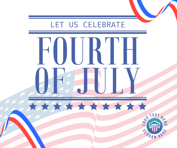 4th of July Greeting Facebook Post Design