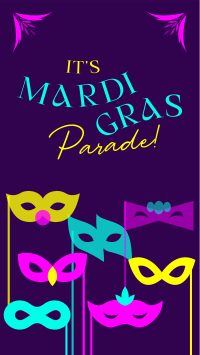 Mardi Gras Masks Facebook story Image Preview