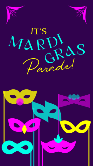 Mardi Gras Masks Facebook story Image Preview