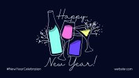 New Year Party Facebook Event Cover Design