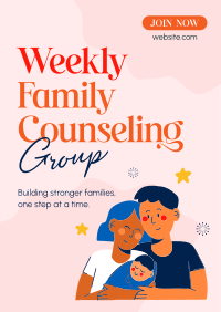 Weekly Family Counseling Poster Design