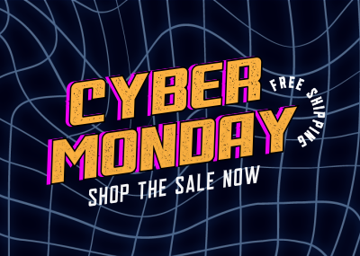 Vaporwave Cyber Monday Postcard Image Preview