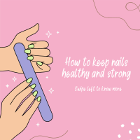How to keep nails healthy Instagram Post Design