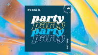 Time To Party Facebook Event Cover Design