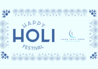 Holi Fest Postcard Design