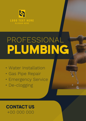 Modern Professional Plumbing Flyer Image Preview