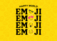 Reaction Emoji Postcard Design