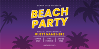 Beach Club Party Twitter post Image Preview