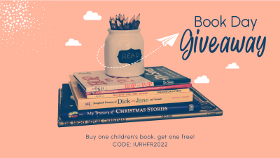 Book Giveaway Facebook event cover Image Preview