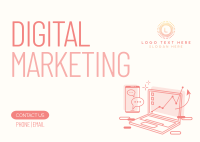 Simple Digital Marketing  Postcard Design