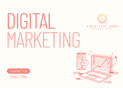 Simple Digital Marketing  Postcard Image Preview