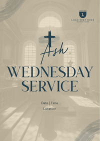 Ash Wednesday Volunteer Service Poster Design
