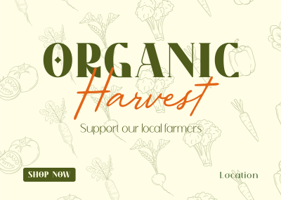 Organic Harvest Postcard Image Preview