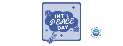 Peace Day Text Badge Facebook Cover Image Preview