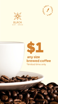 $1 Brewed Coffee Cup Facebook Story Image Preview
