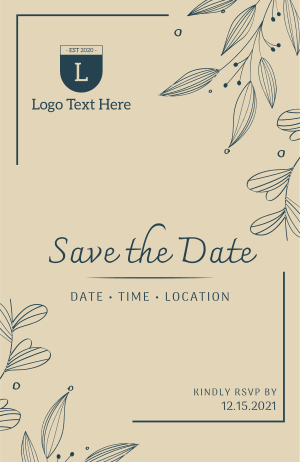 Ornamental Save The Date Invitation Image Preview