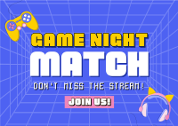 Game Night Match Postcard Image Preview