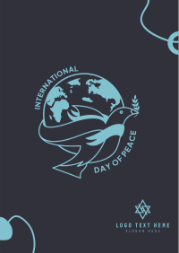 Day Of Peace Globe Poster Design