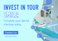 Dental Health Checkup Postcard Design