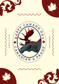 Canada Day Moose Flyer Image Preview