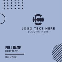 Digital Circle Illusion Business Card Design