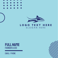 Blue Thunder Shark Business Card Design
