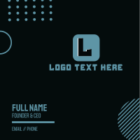 Tech Application Lettermark Business Card Design