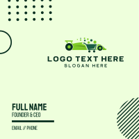 Modern Grocery Cart Car Business Card Design