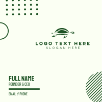 Simple Green Turtle Business Card Design