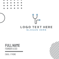 Abstract Stethoscope Business Card Design