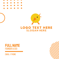 Yellow Chicken Business Card Design