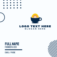 Sunny Morning Coffee Cafe Business Card Design