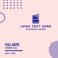 Movie File Clapperboard Business Card Design