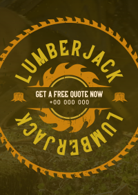 Rustic Master Lumberjack Flyer Design