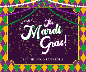 Mardi Gras Party Facebook post Image Preview